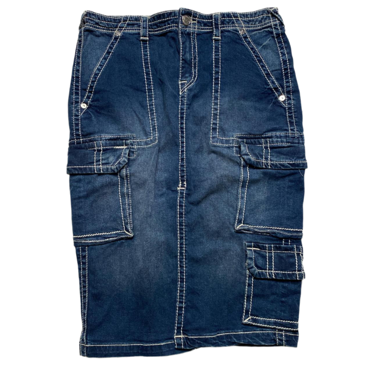 True Religion Womens Long Denim Skirt (30W)