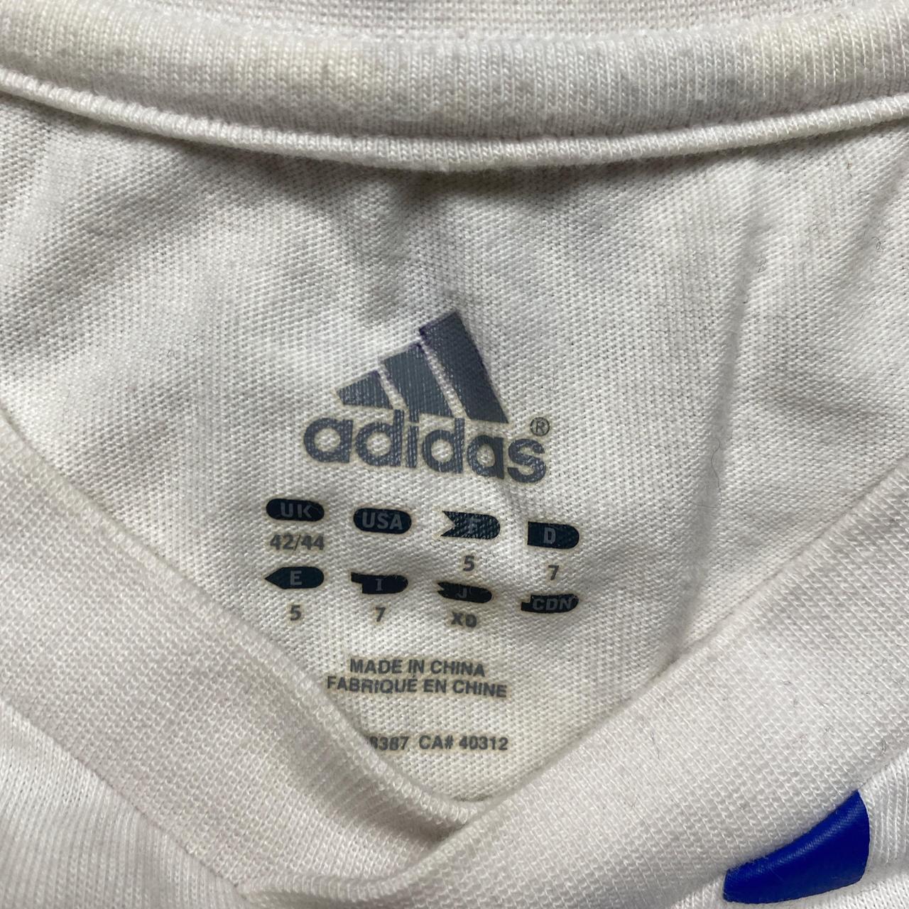 Chelsea Adidas Vintage Samsung White Black and Blue T Shirt (S)