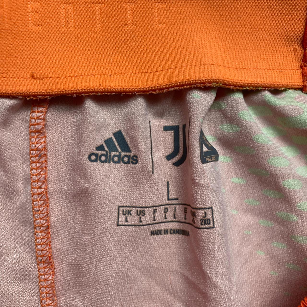 Adidas Palace Juventus Football Shorts Orange Green and Black