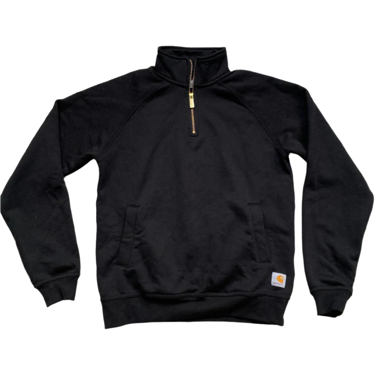 Carhartt Black and White Patch Quarter Zip Jumper (S)
