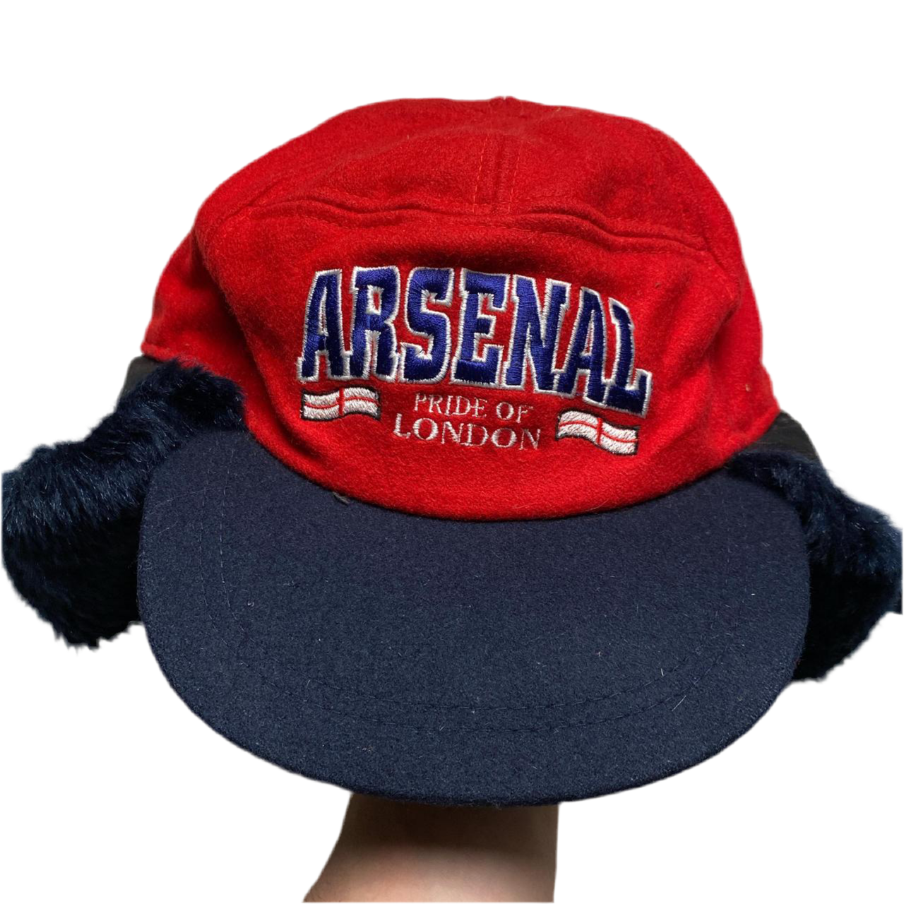 Arsenal Trapper Furry Dog Ear Flap Hat