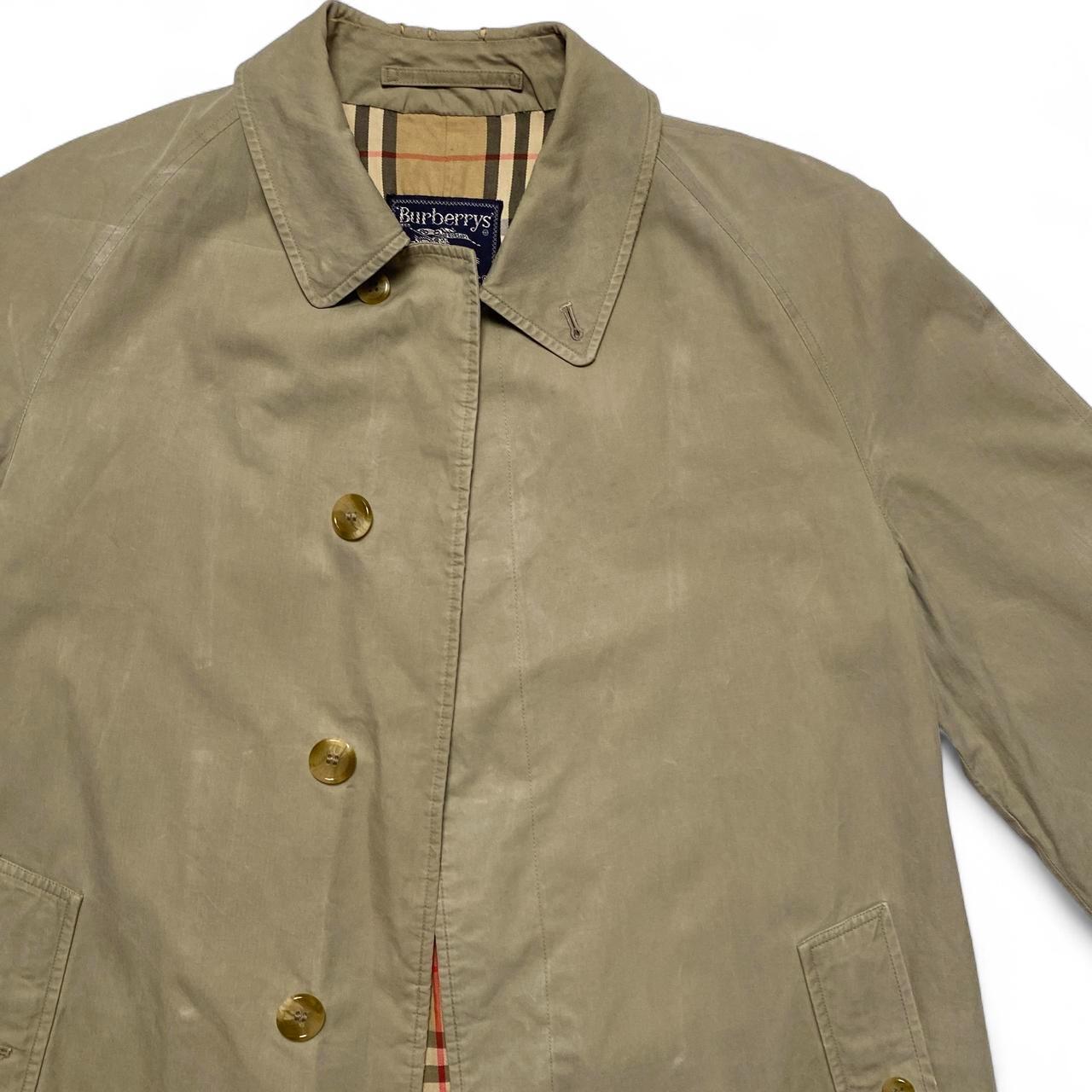 Burberry Vintage Burberrys Khaki Beige Long Novacheck Trench Coat (L)