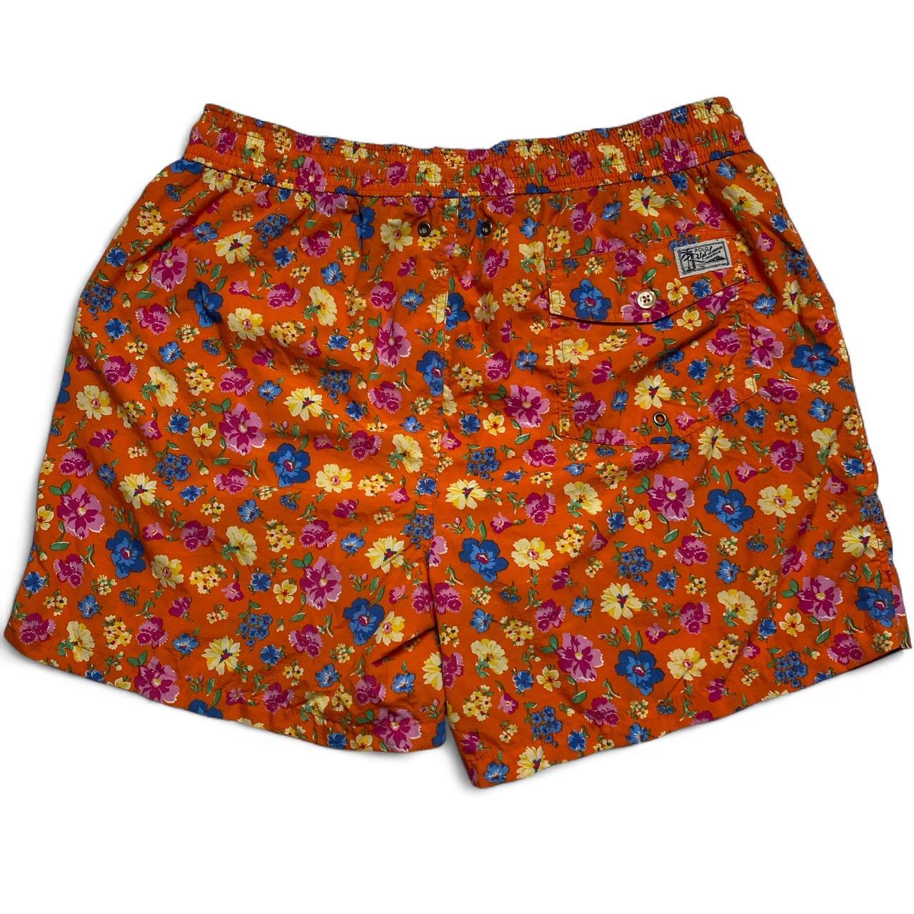 Polo Ralph Lauren Floral Orange Swim Trunk Shorts (XL)