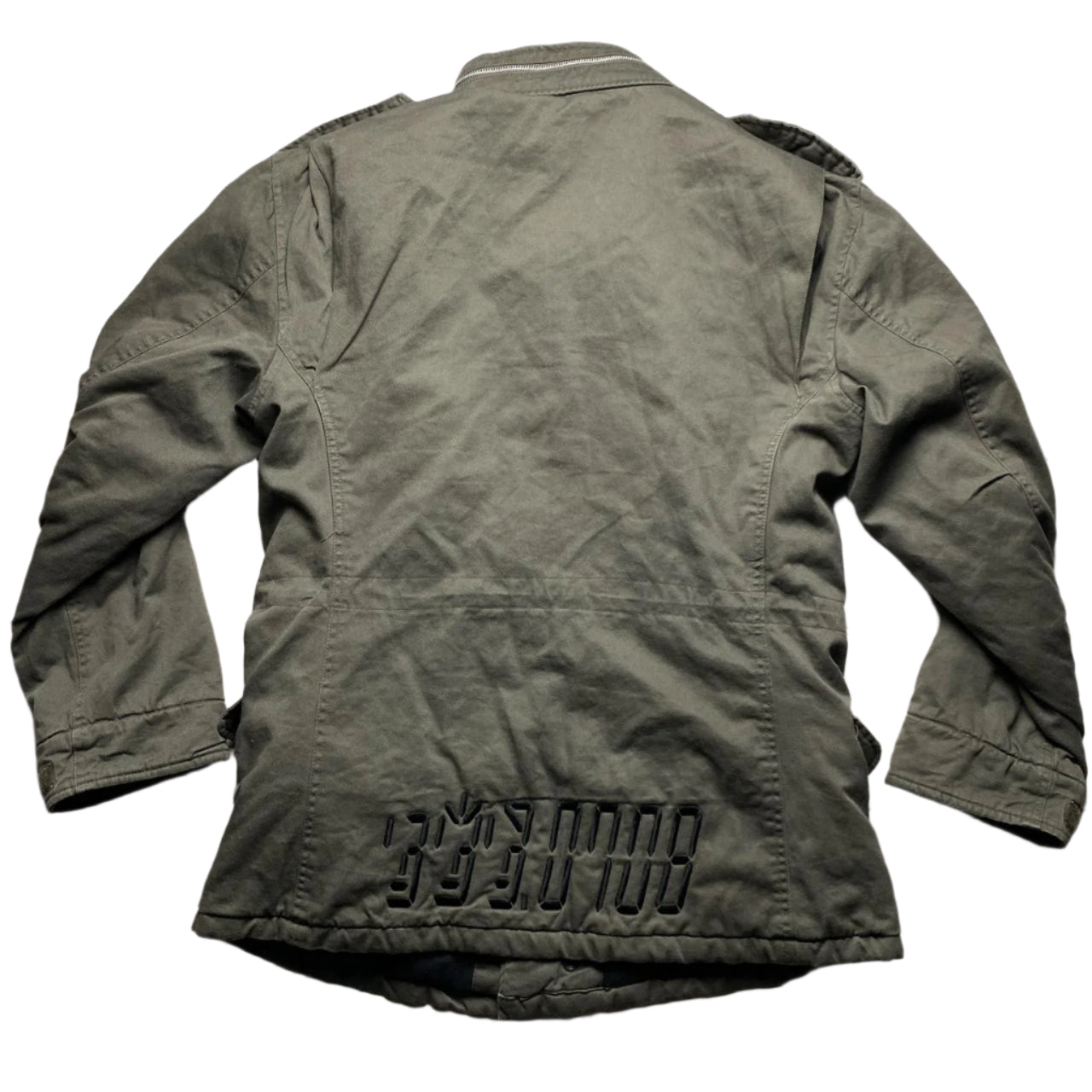 The Police Vintage Khaki Green Military Jacket (M)