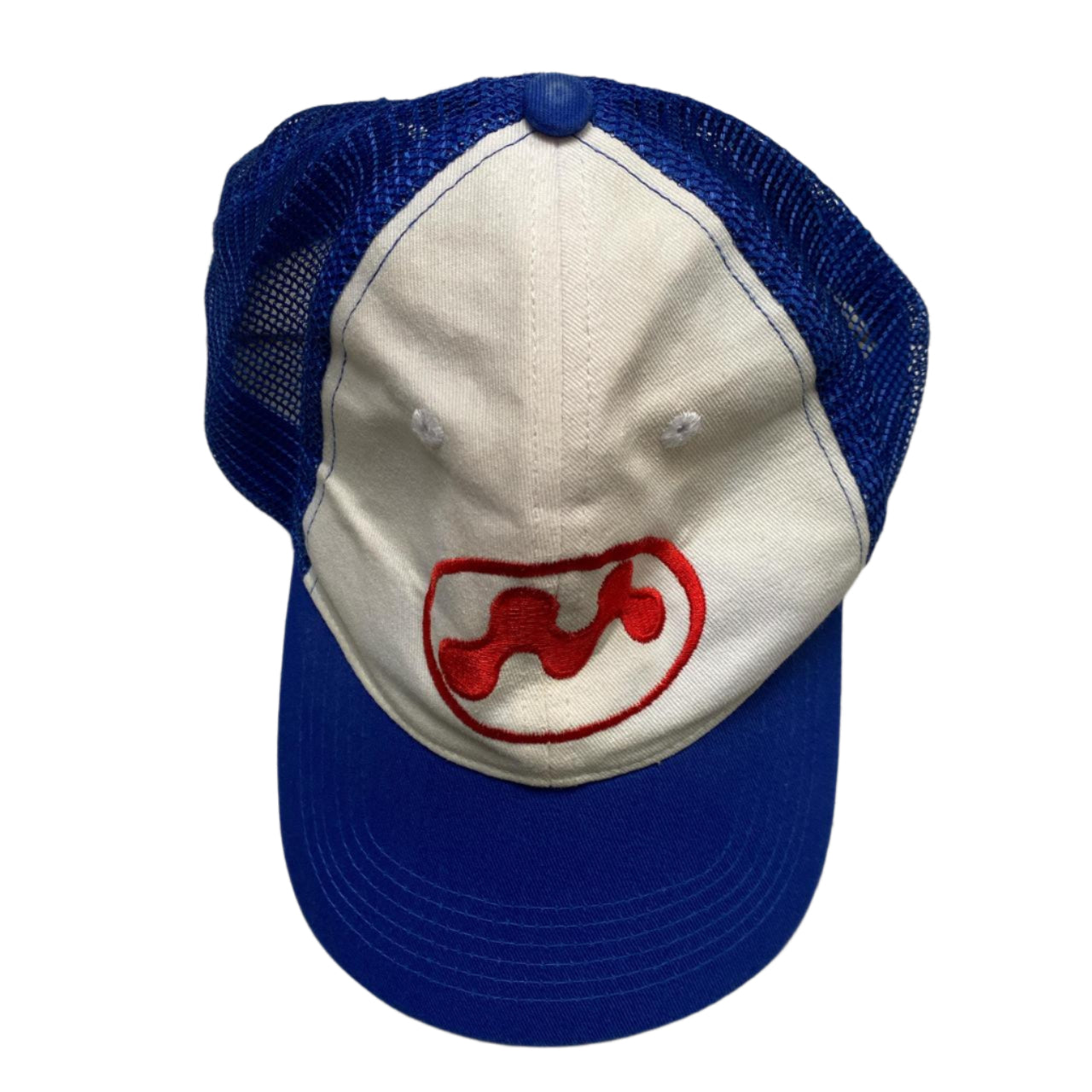 Mowalola Trucker Blue White and Red Cap