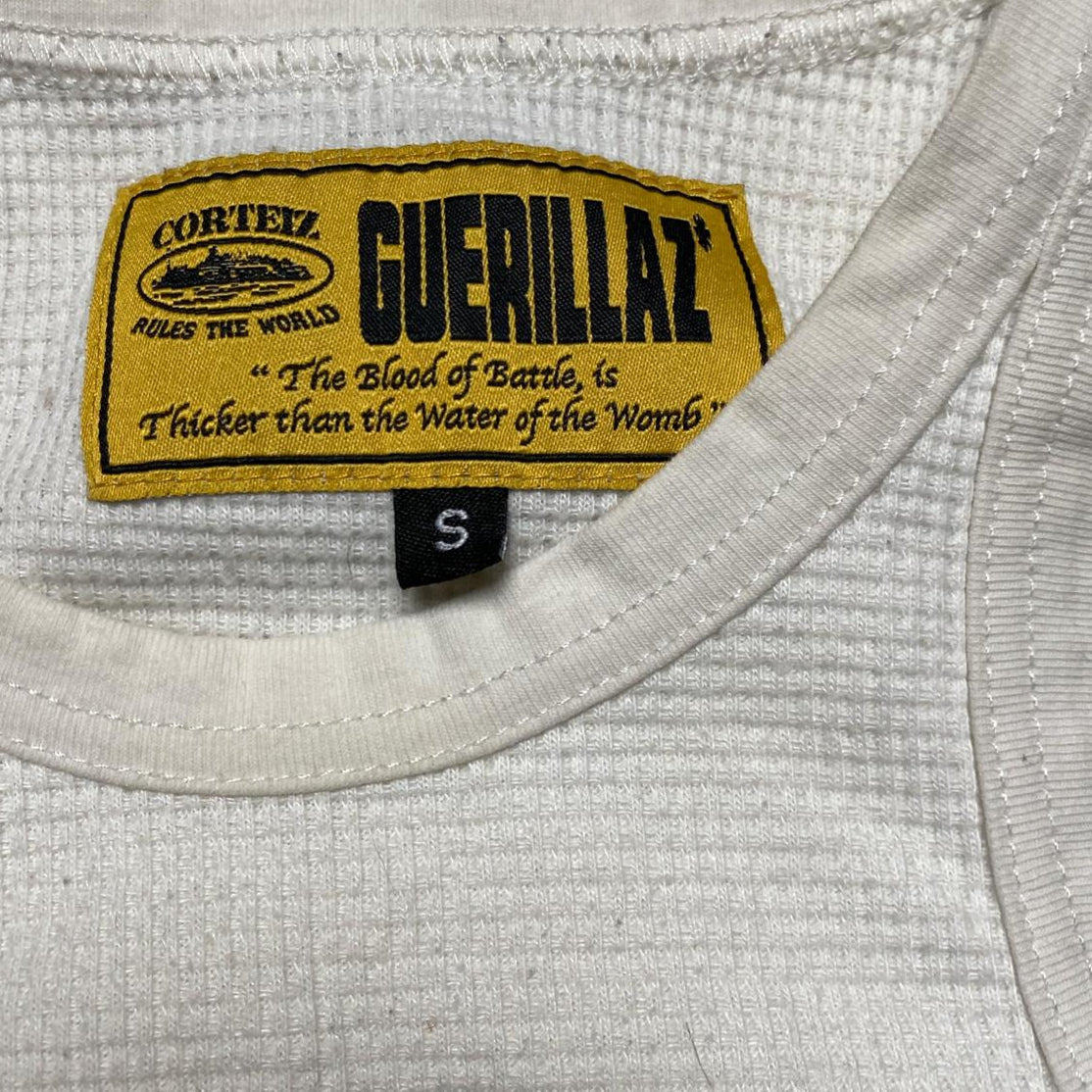 Corteiz White and Black Alcatraz Womens Tank Crop Top Vest (S)