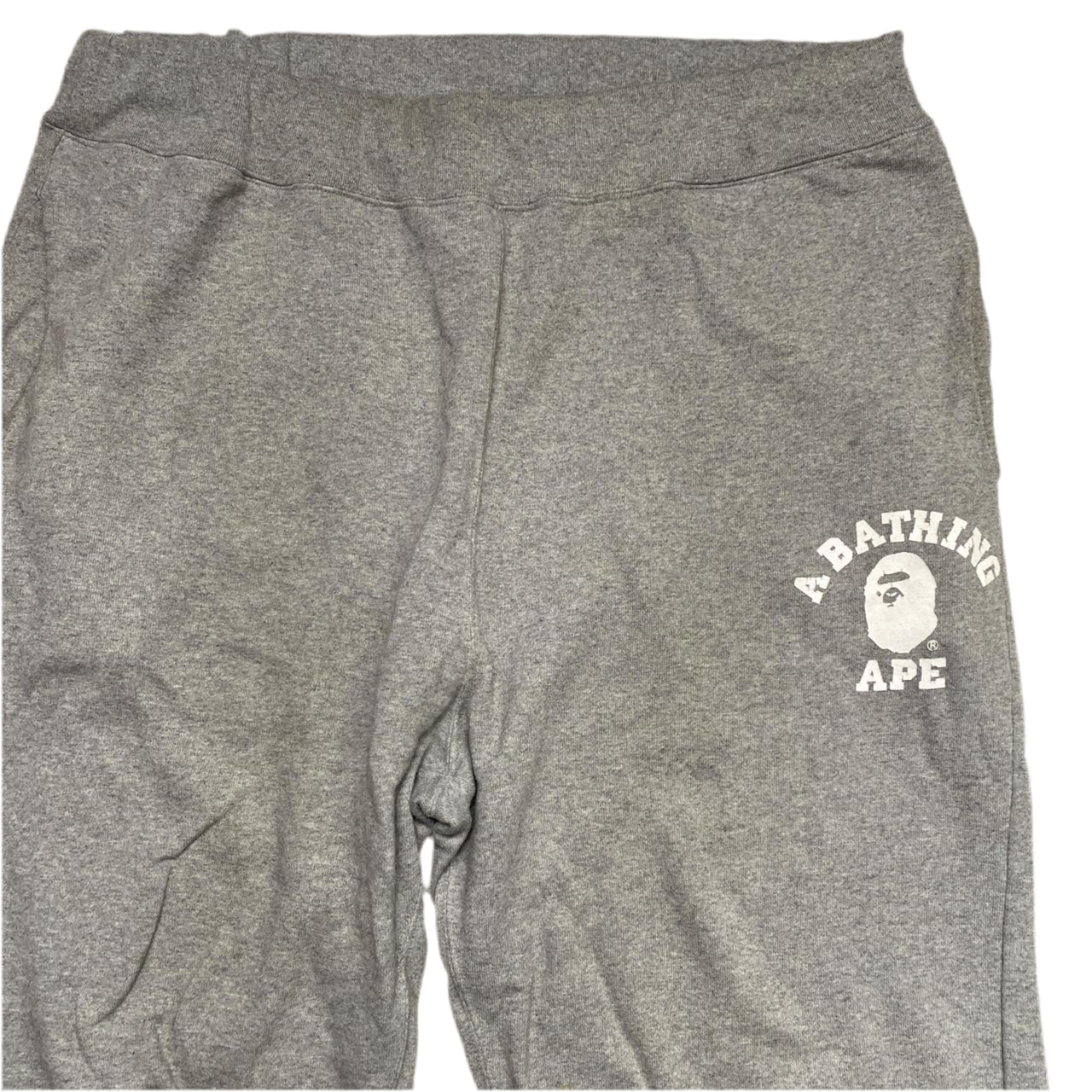 Bape A Bathing Ape Grey and White Baggy Joggers (2XL)