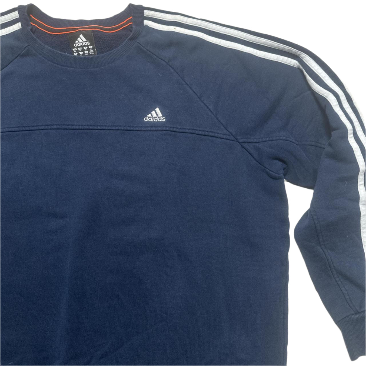 Adidas Performance Essentials Navy and White Jumper (XL)