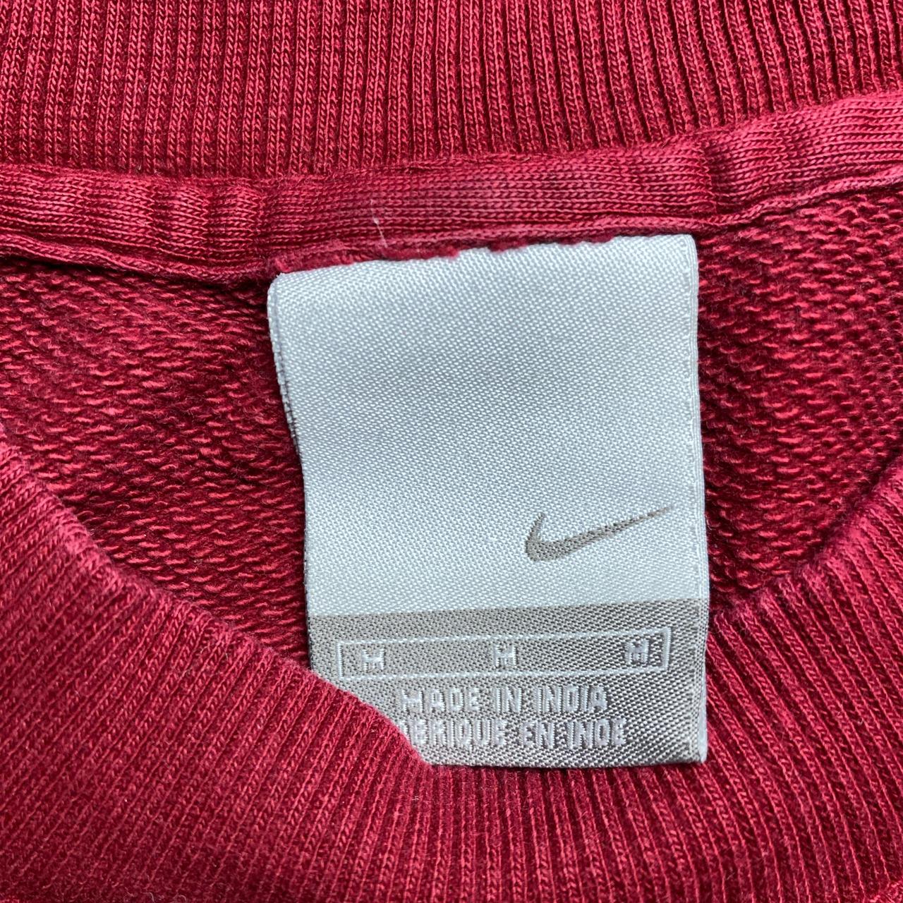 Nike Vintage y2k Burgundy and Black Swoosh Jumper (M)