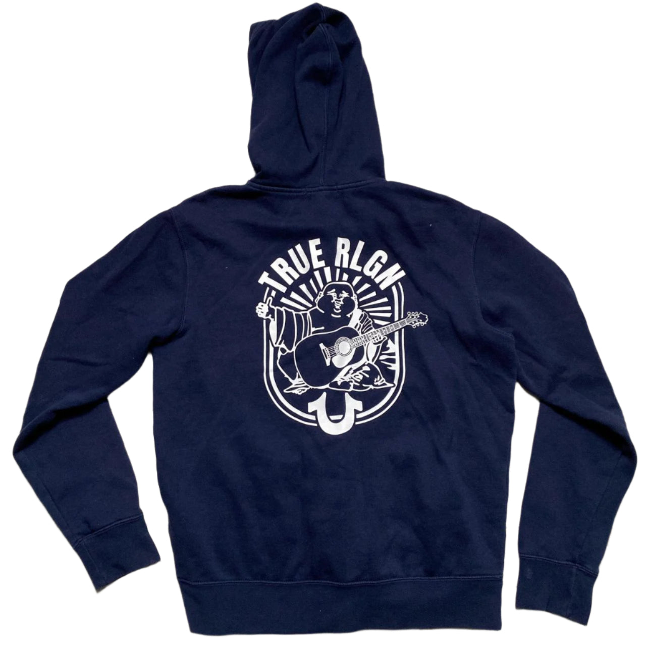 True Religion Navy and White Lullaby Hoodie (L)