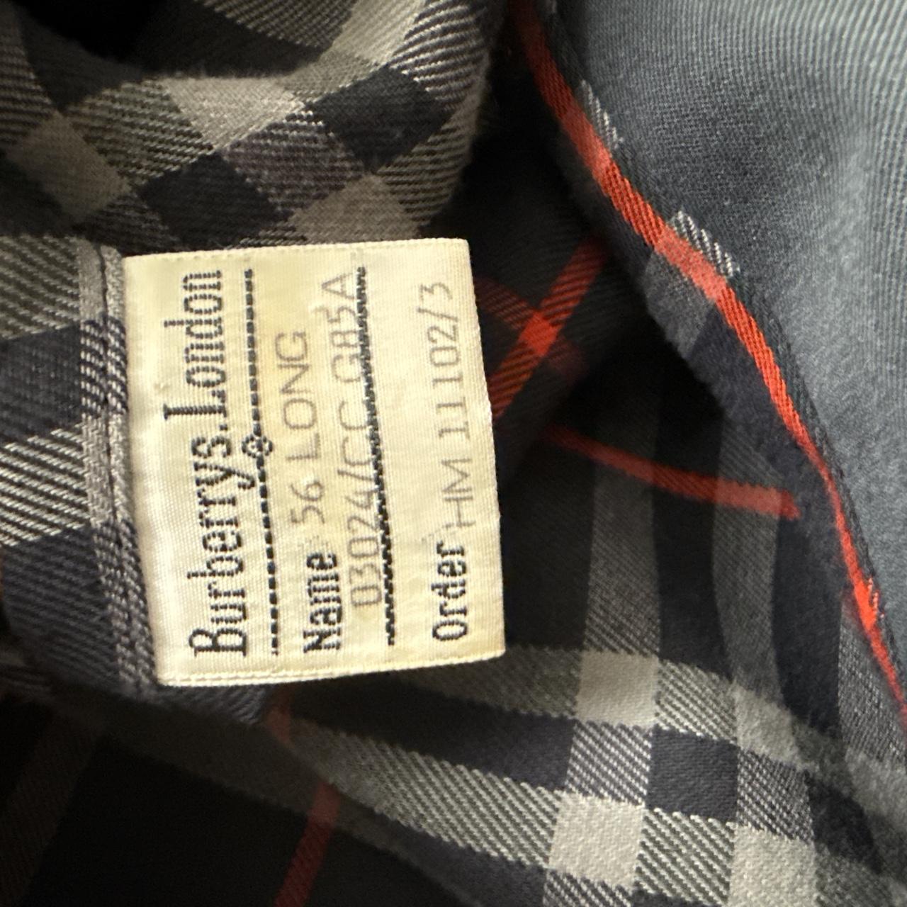 Burberrys Burberry Navy Novacheck Trench Coat (XL)