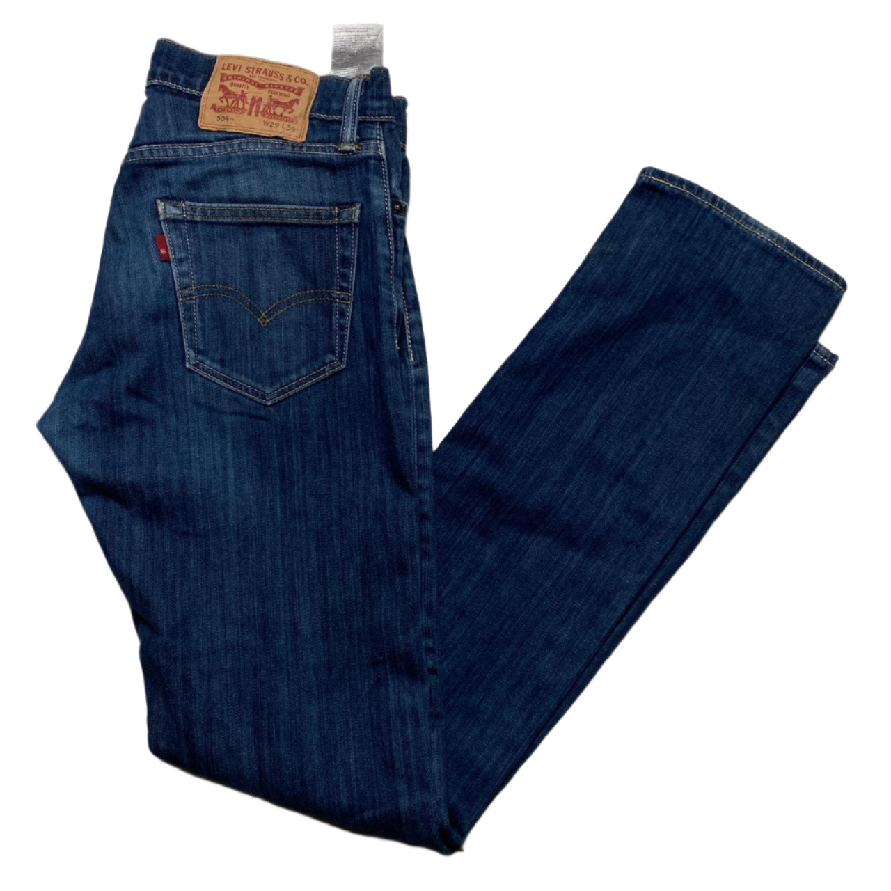 Levis 504 Slim Straight Navy Jeans (29W)