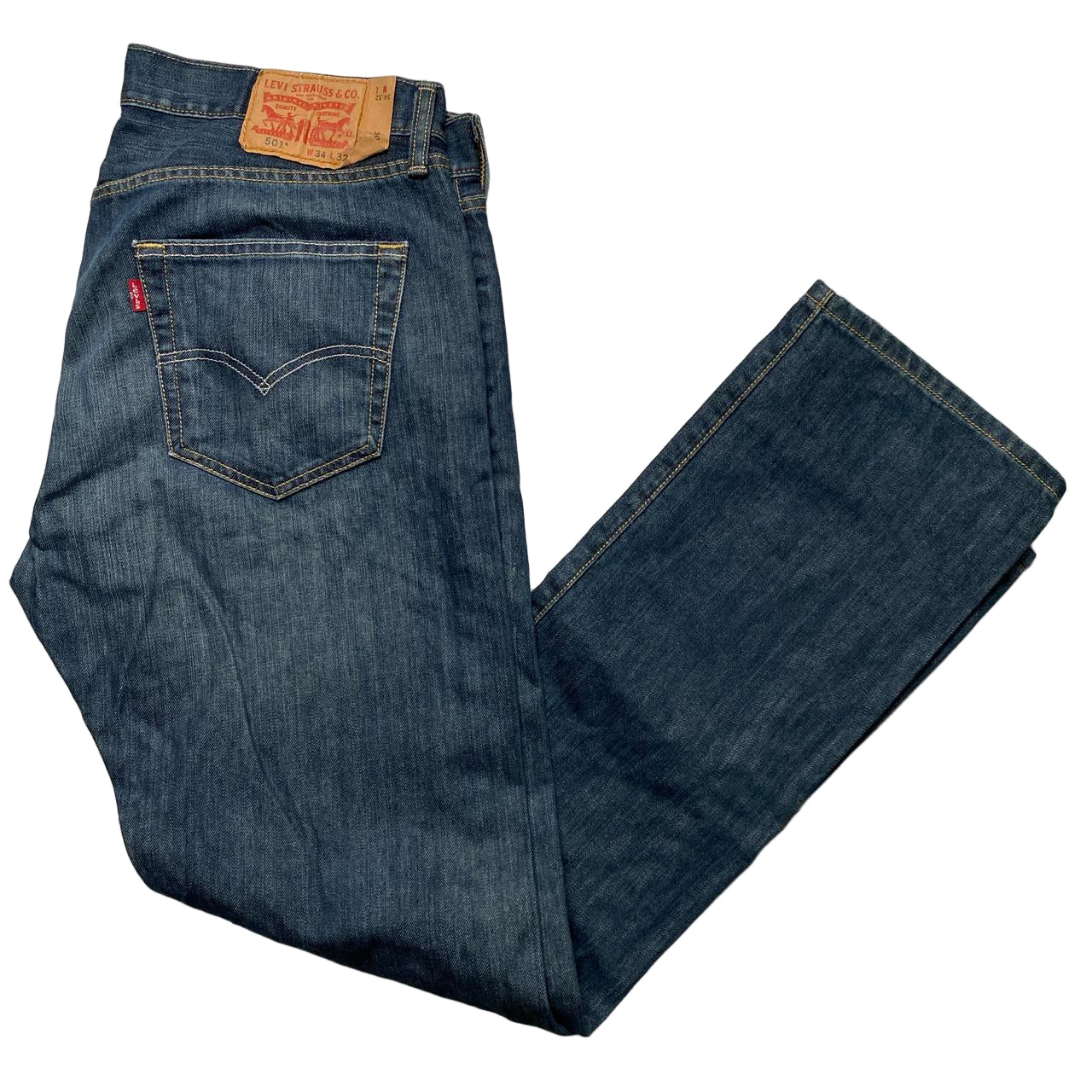 Levis 501 Navy Baggy Jeans (34W)
