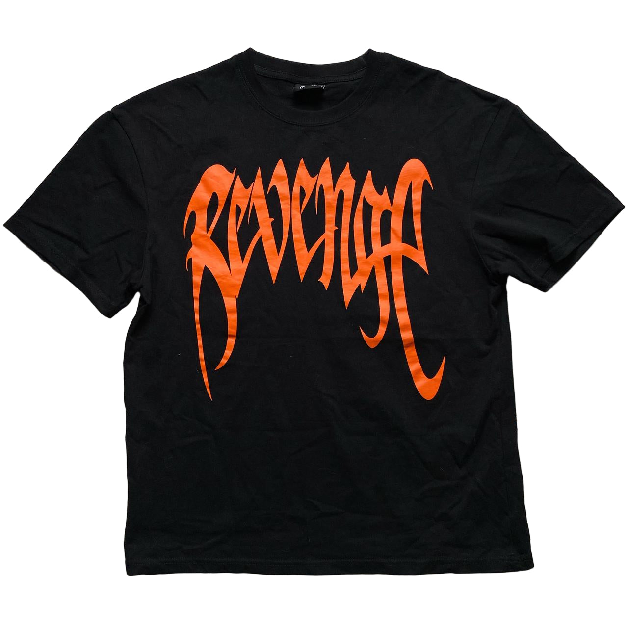Revenge Black and Orange T Shirt (S)