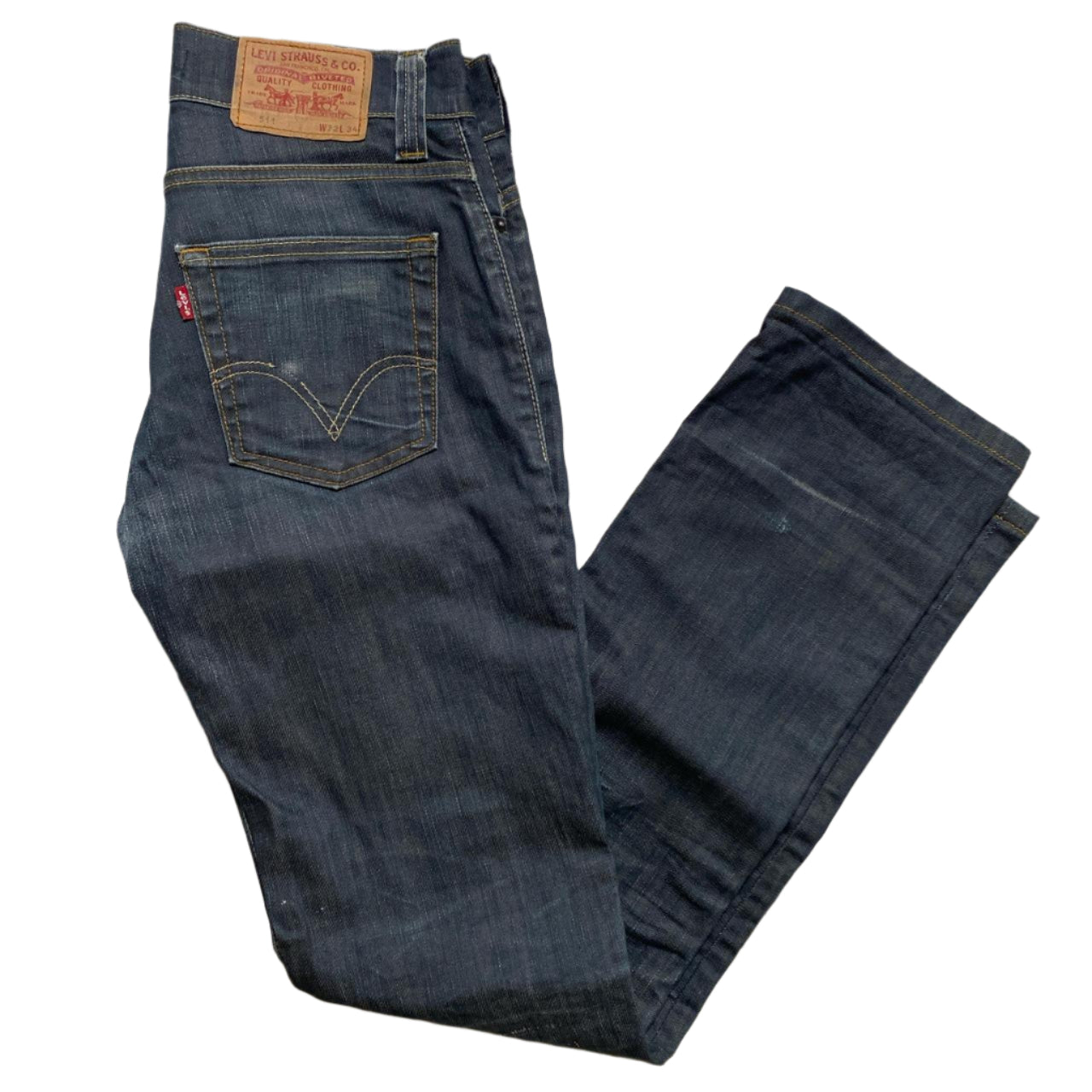 Levis 511 Navy Blue Slim Straight Jeans (32W)