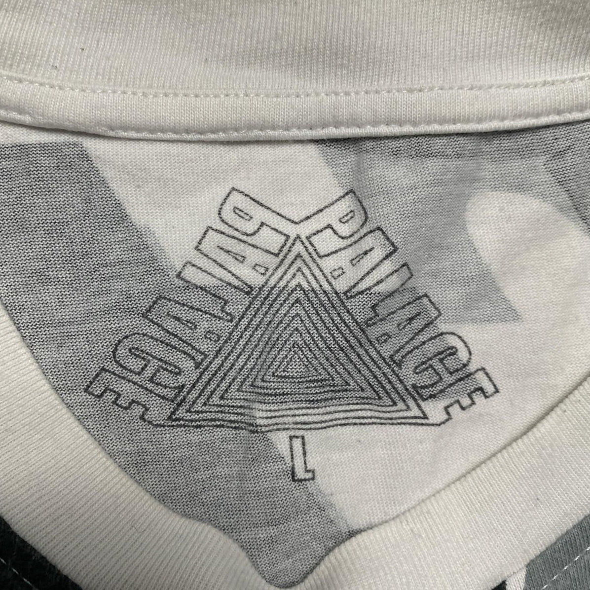 Palace Repeat Spellout Black Grey and White Long Sleeve T Shirt (L)