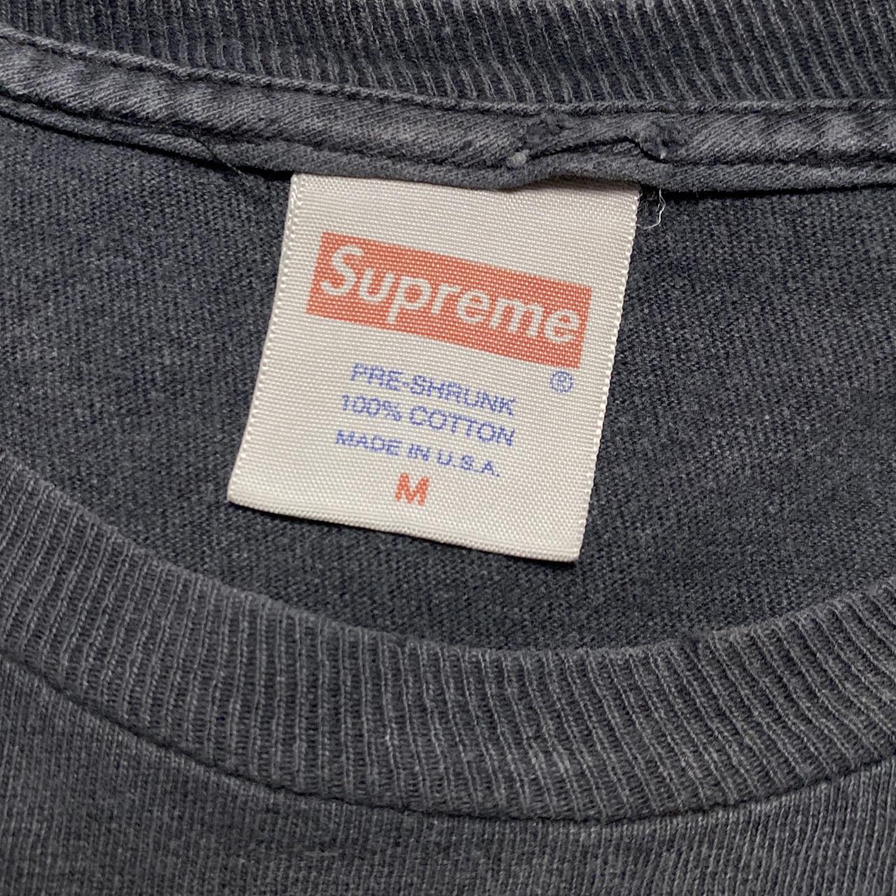 Supreme Montage 2012 Who Am I Vintage Grey and White T Shirt (M)