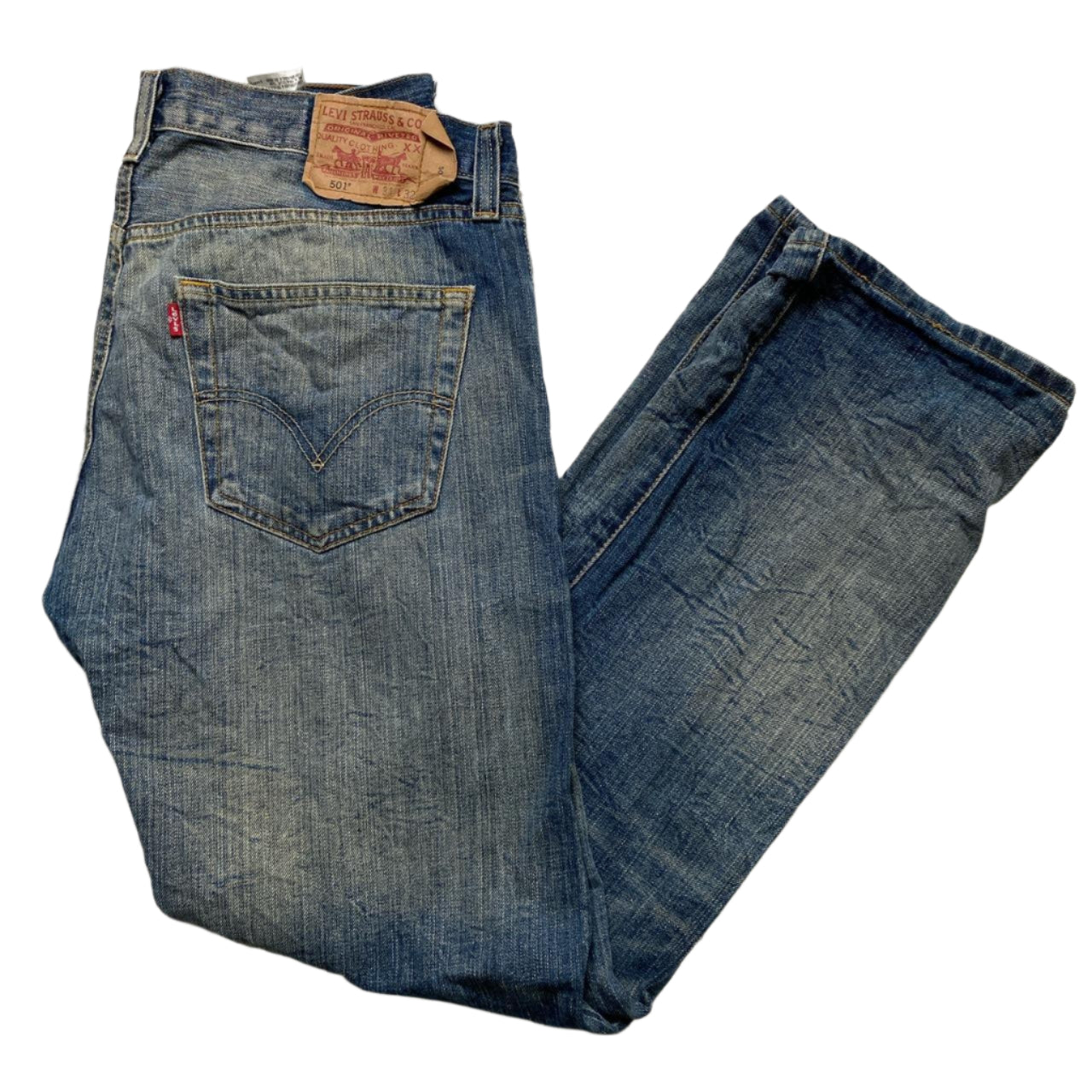 Levis 501 Vintage Blue Stonewash Jeans (31W)