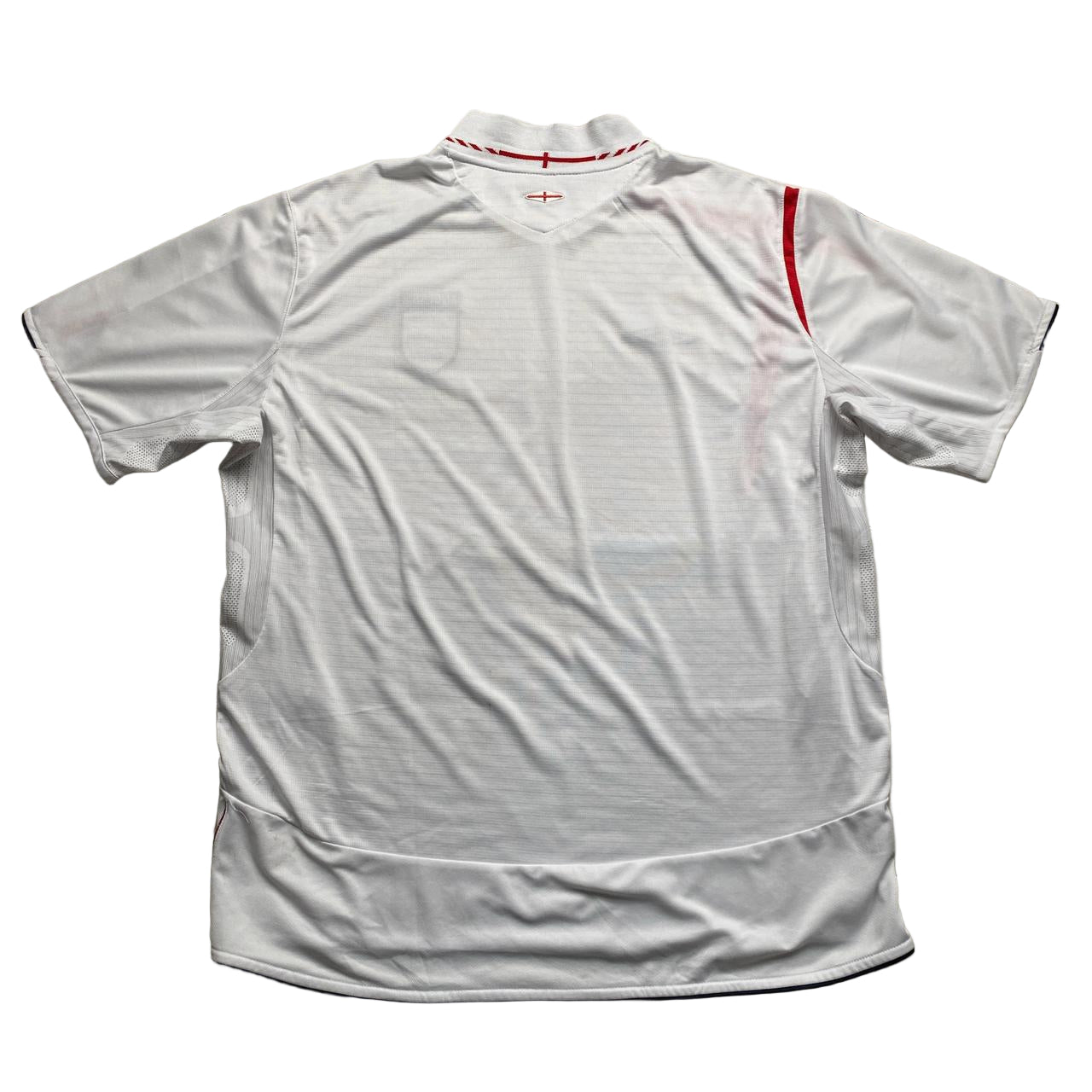 England Umbro Vintage Football Jersey White Navy and Red (2XL)