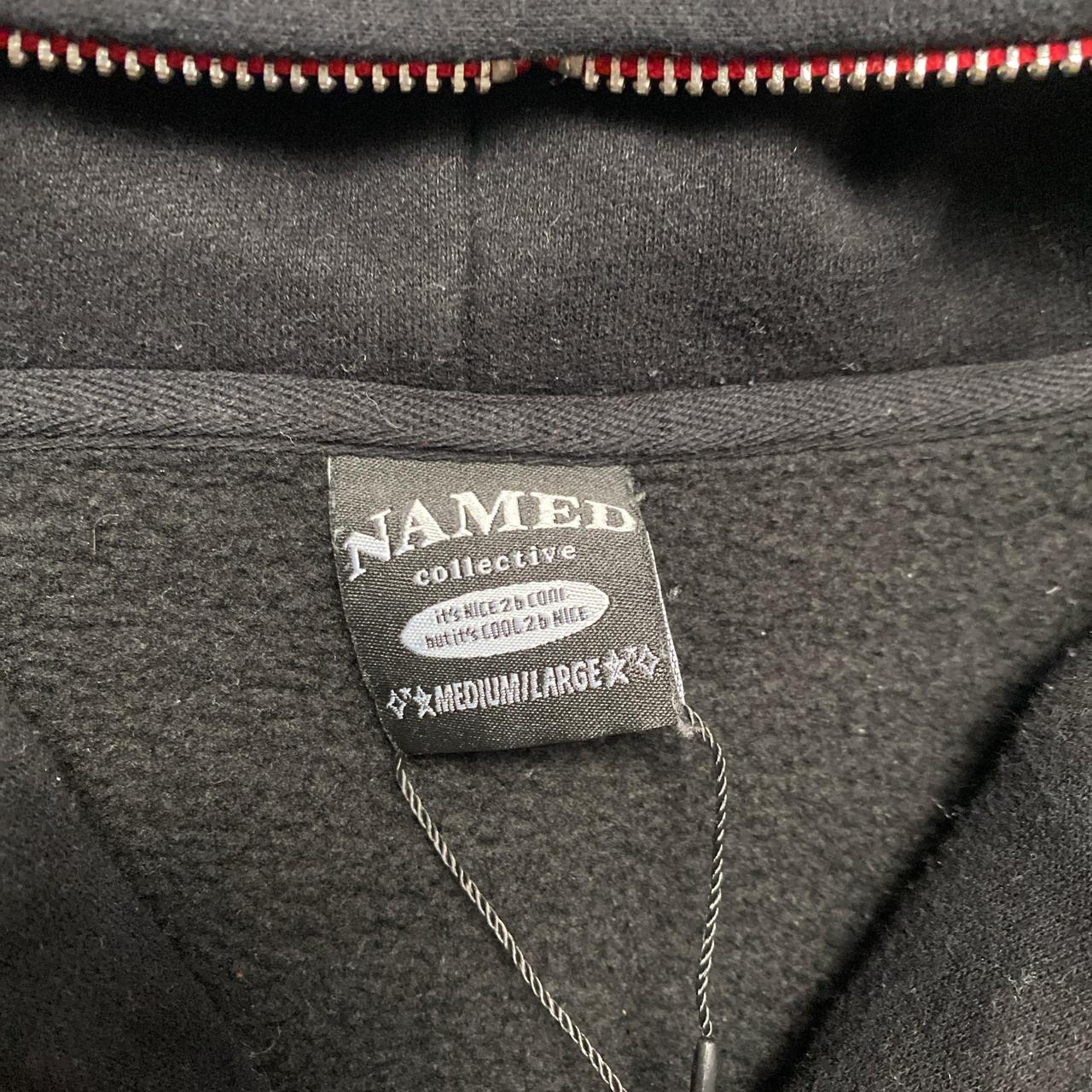 Named Collective Mission Target Diamante Rhinestone Black and Red Hoodie (M)