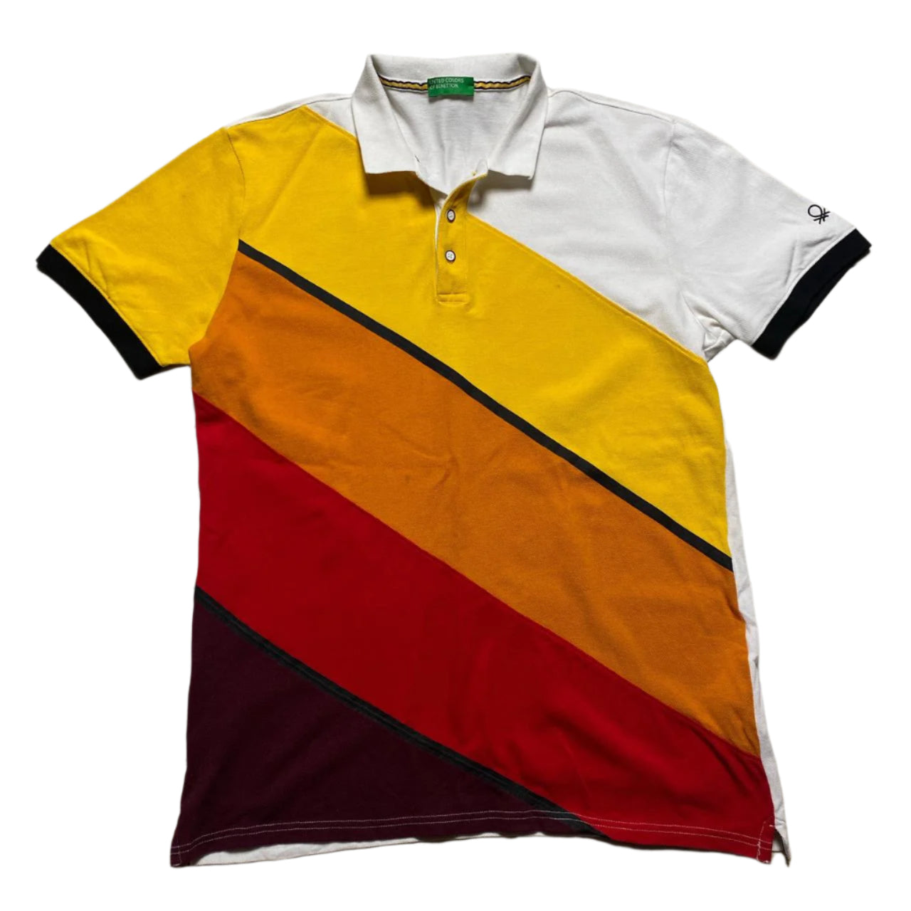 United Colors of Benetton Multi Colour Gradient Polo Shirt (XL)