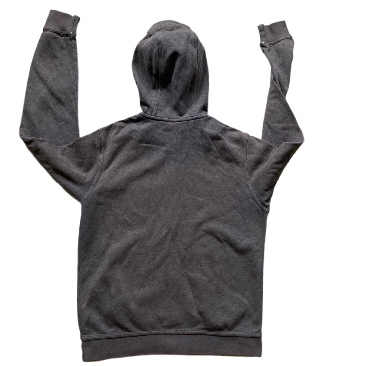 Nike White Swoosh Grey Hoodie (M)