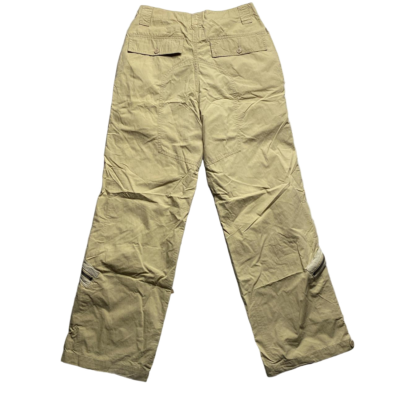 Schott Vintage Cream Khaki Cargo Trousers (28W)