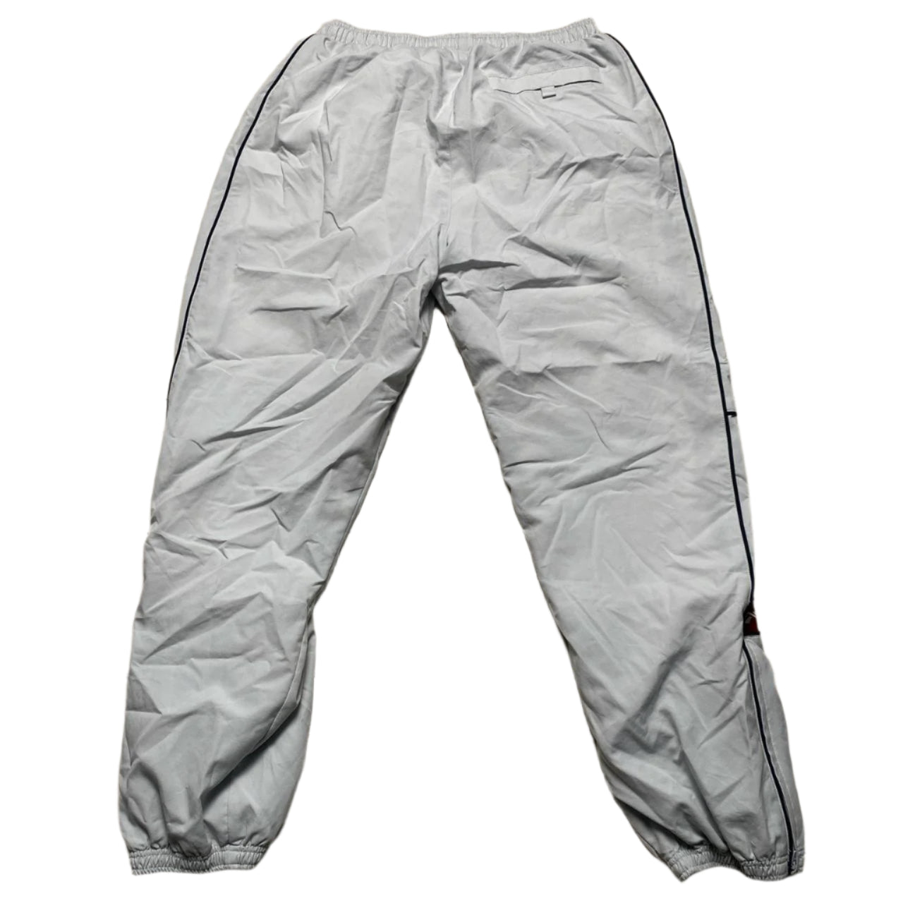 Reebok Light Grey White Shell Trackpant Baggy Bottoms (L)