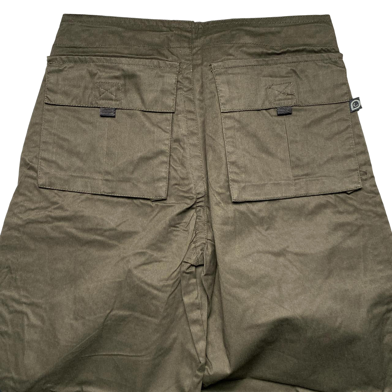 Criminal Damage Khaki Green and Black Baggy Cargo Parachute Combat Trousers (30W)