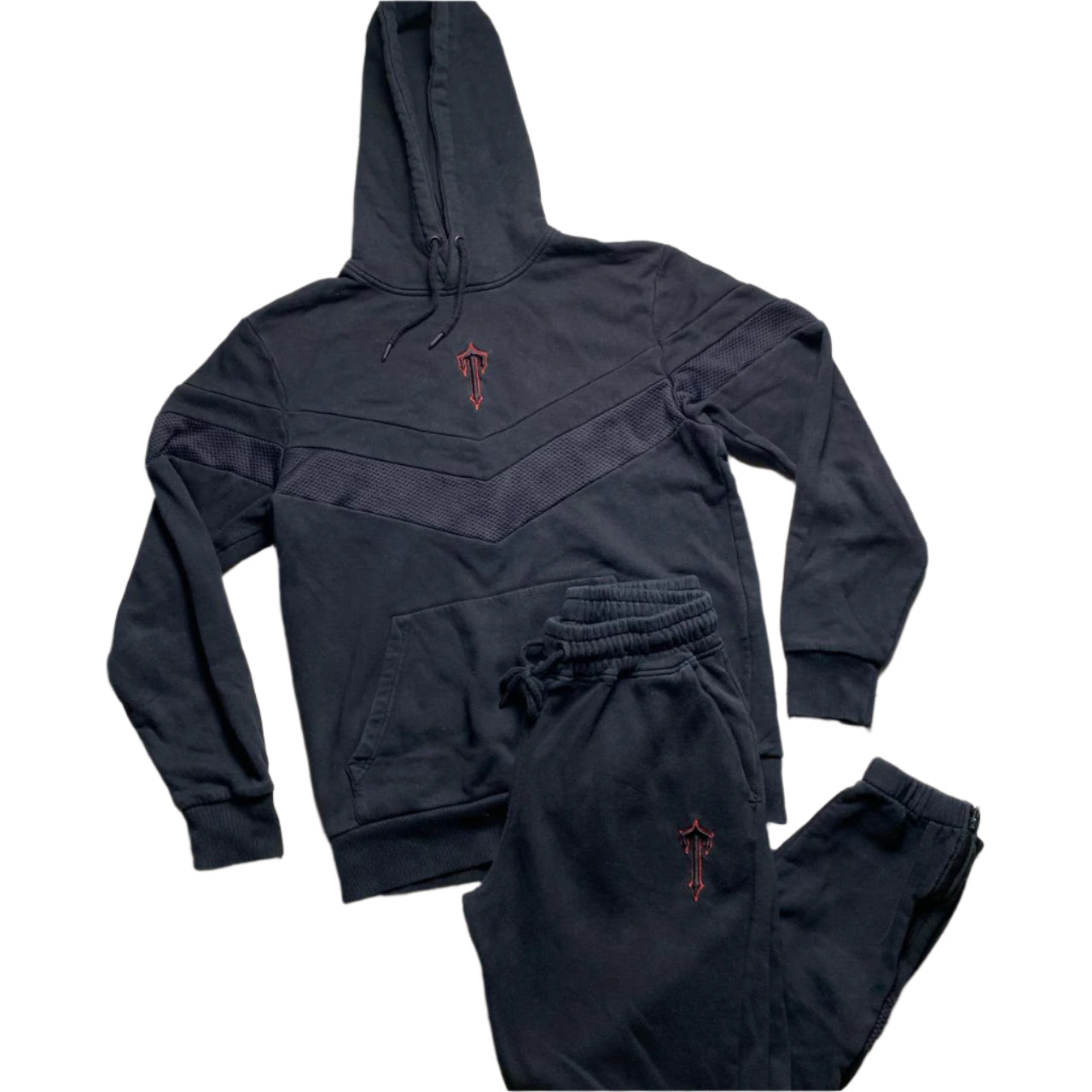 Trapstar Irongate Black and Red Tracksuit (M)