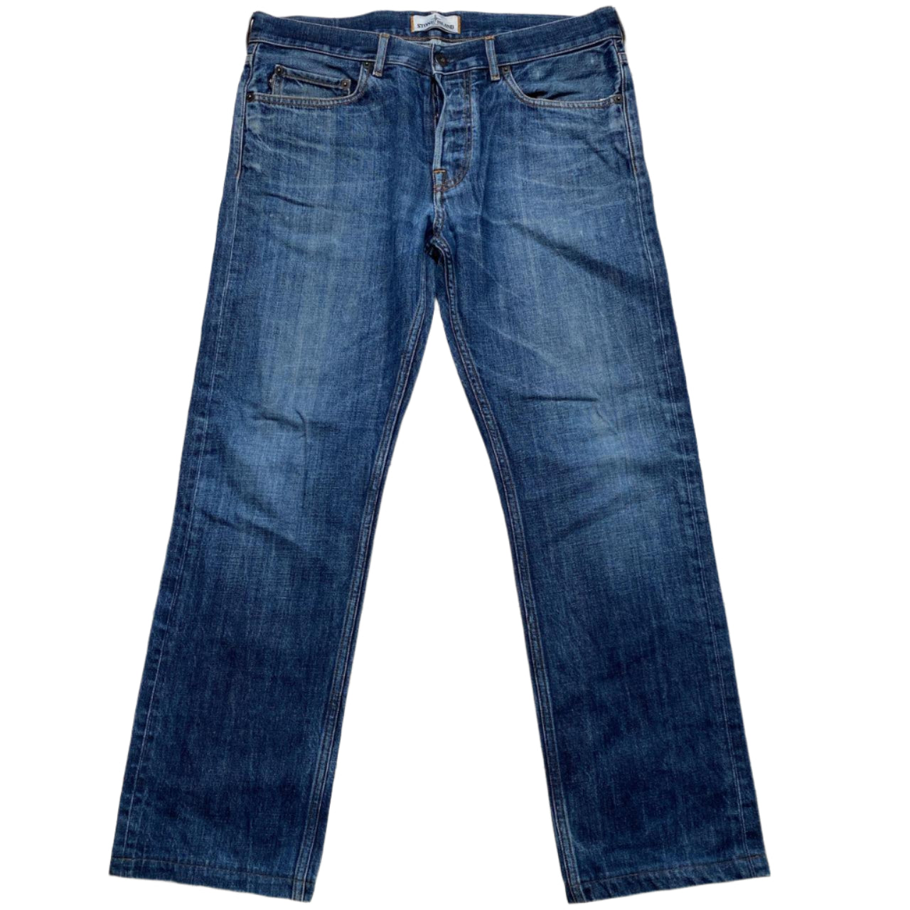 Stone Island Navy Baggy Jeans (32W)