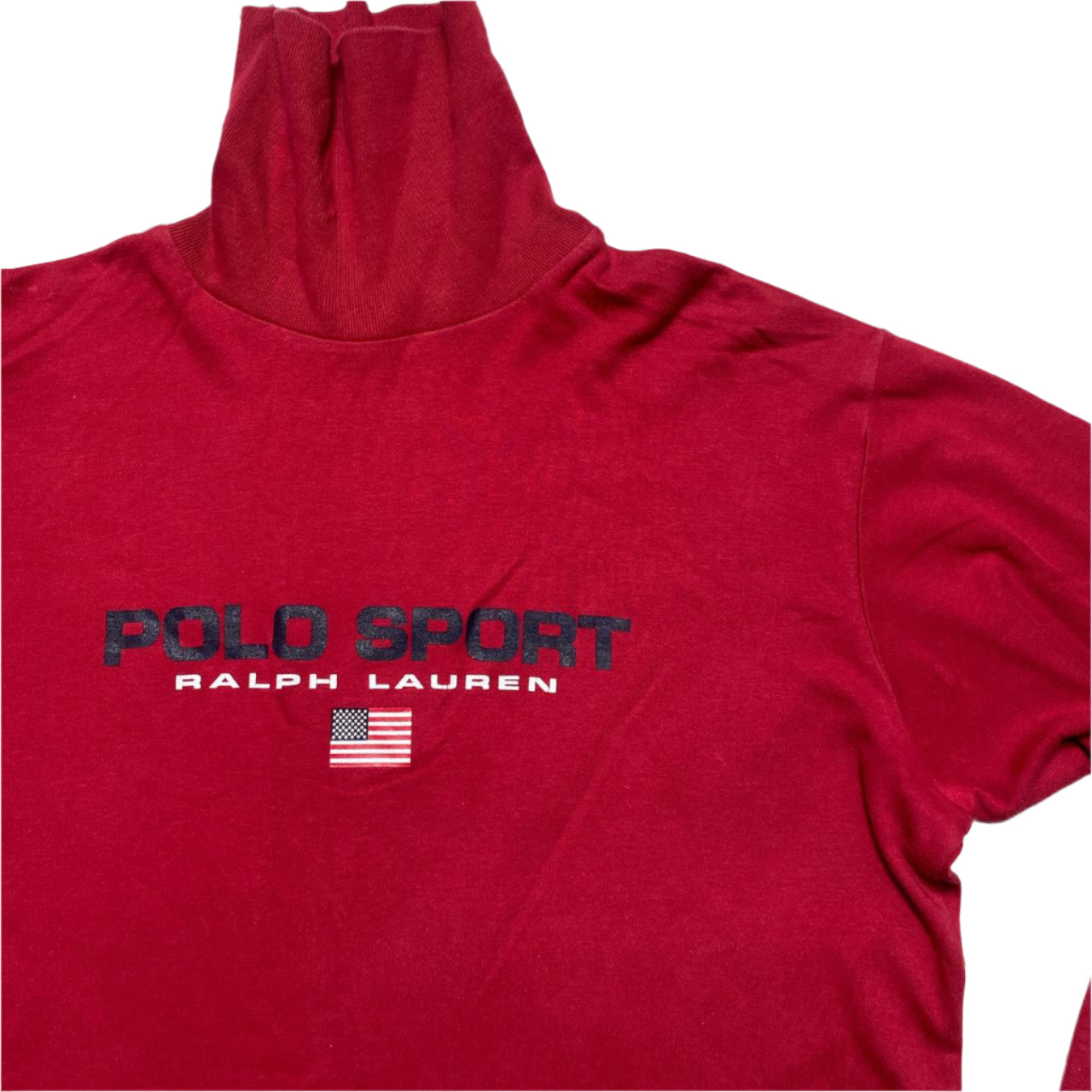 Polo Sport Ralph Lauren Red Turtle Neck Long Sleeve Sweatshirt (M)