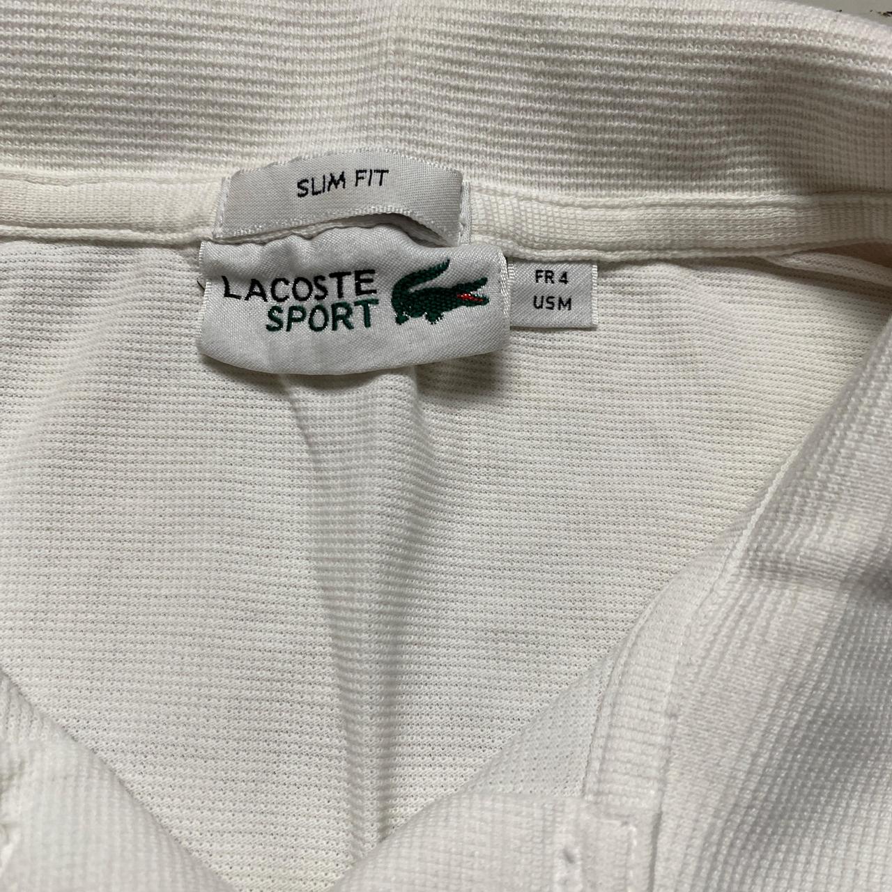 Lacoste Long Sleeve White Polo Shirt (M)