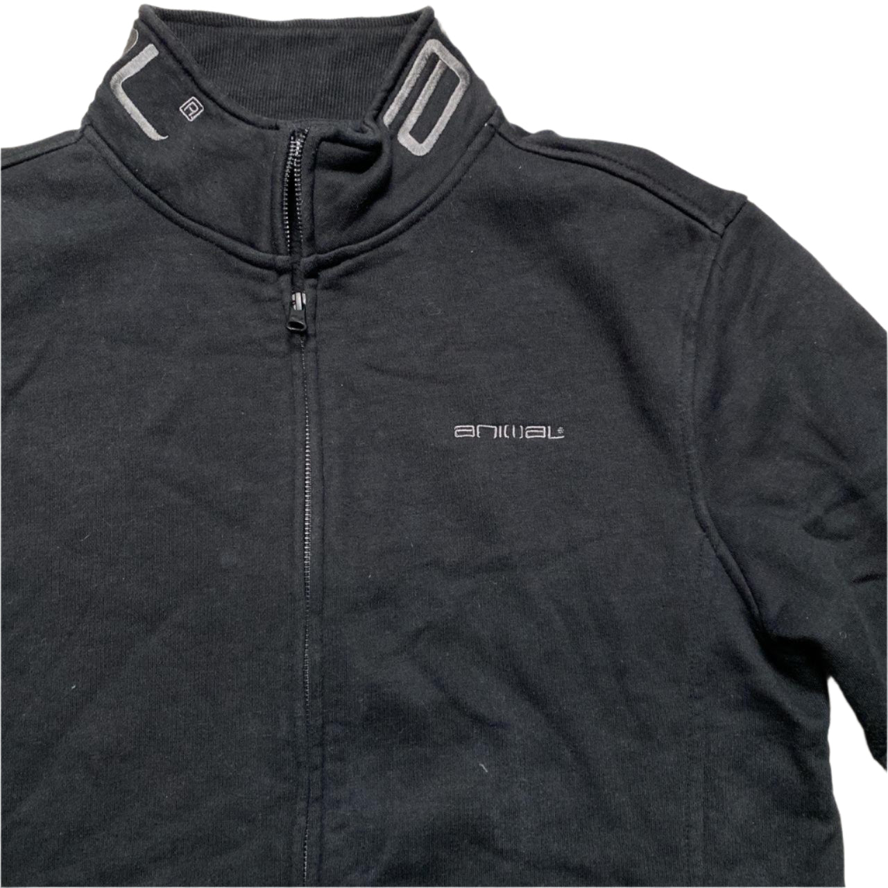 Animal Black and Grey Zip Jumper (M)