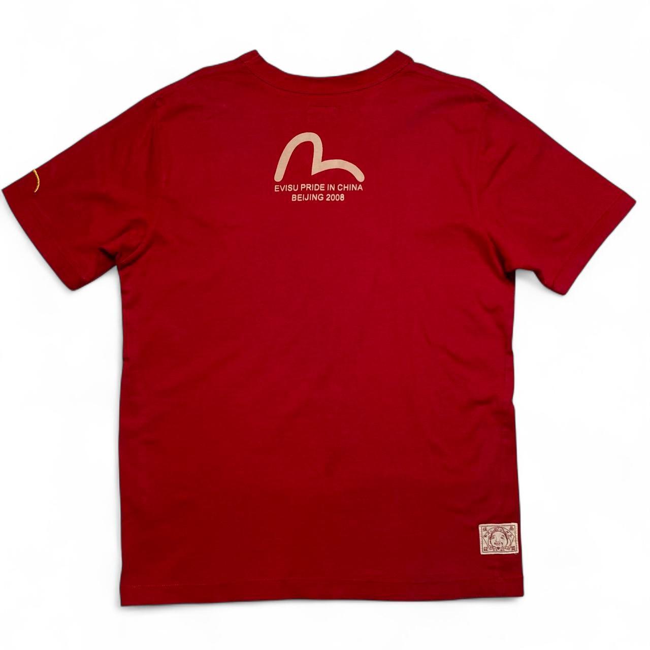 Evisu Vintage y2k Buddha Beijing 2008 T Shirt Red (M)