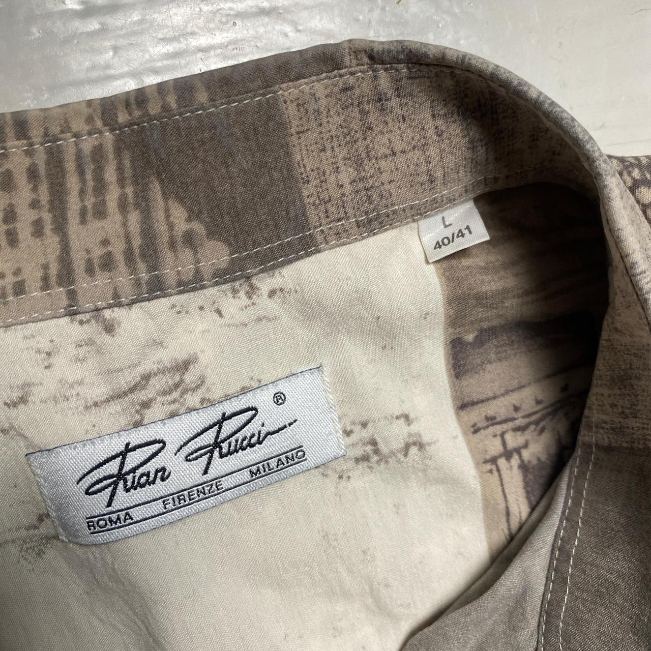 Rian Rucci Vintage Multi Print Shirt Grey and White (L)