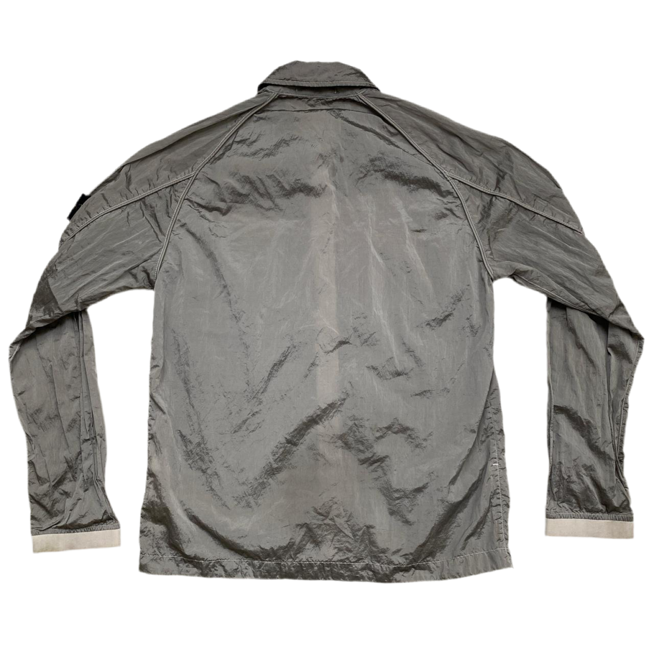 Stone Island Grey Silver Nylon Metal Overshirt Jacket 2022 (M)