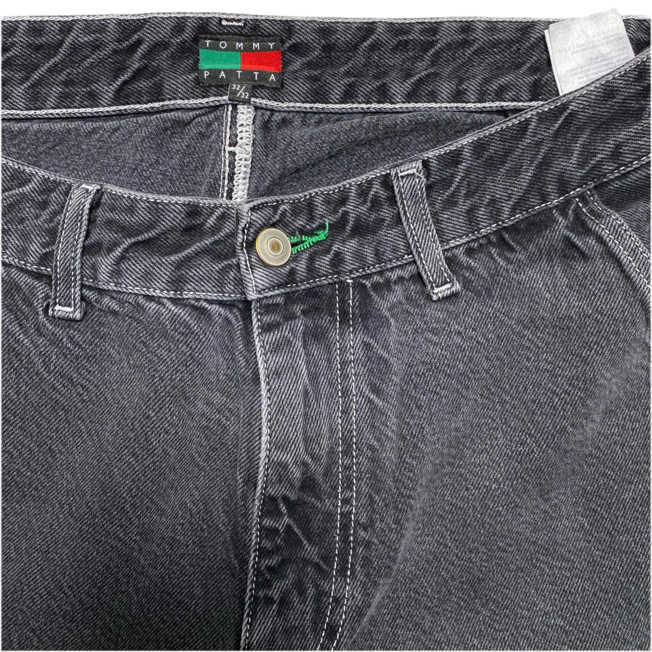 Tommy Hilfiger Patta Carpenter Jeans Grey and White Contrast Stitch (32W)