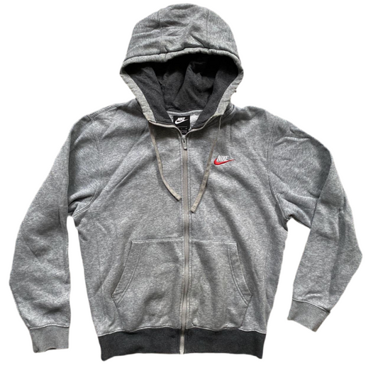 Nike Swoosh Spellout Grey Hoodie (S)