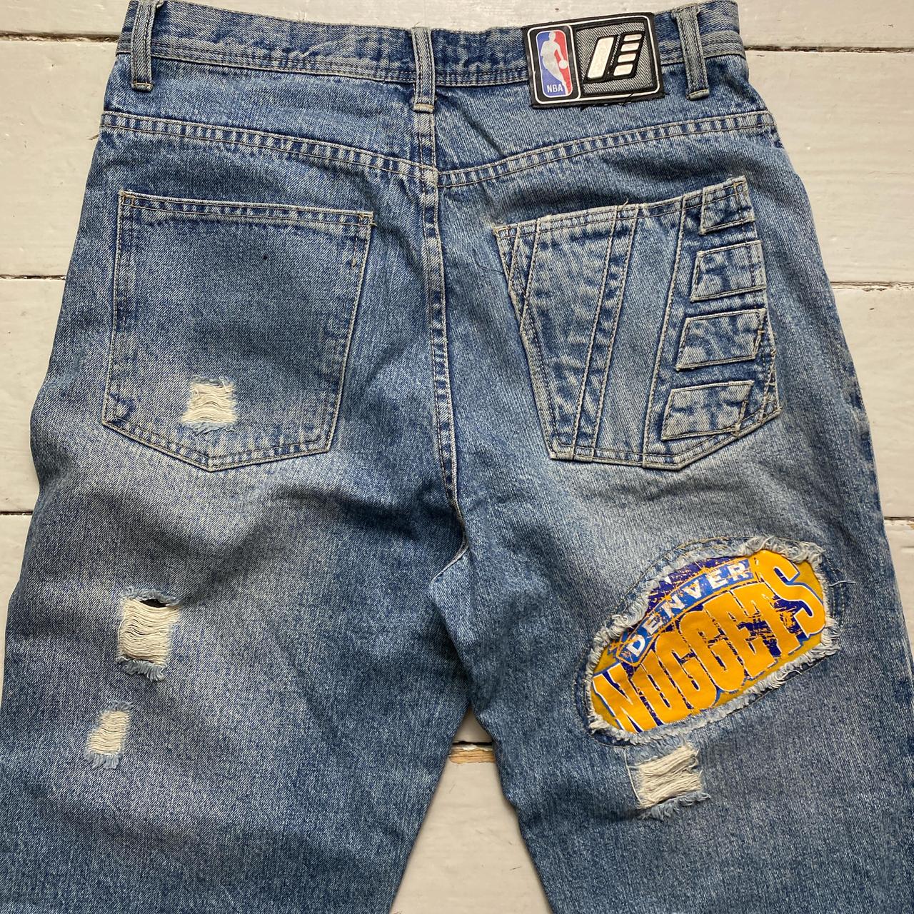 UNK Denim Vintage 90’s Basketball NBA Distressed Patch Jeans