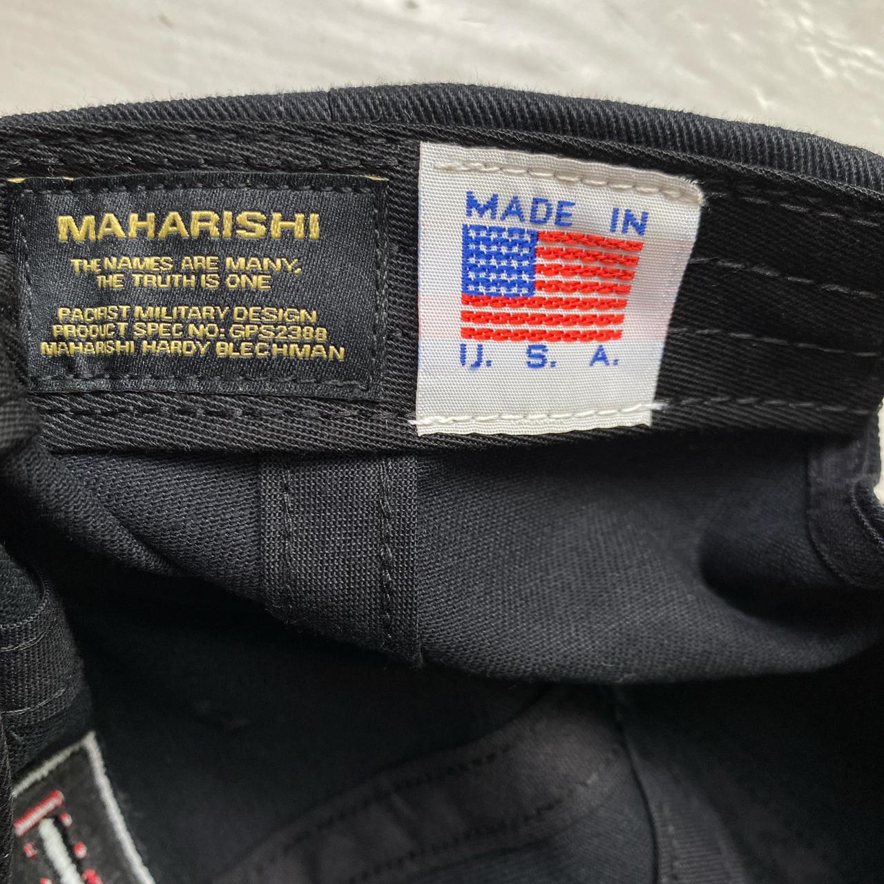 Maharishi 6 Panel Adjustable Cap Black and Red