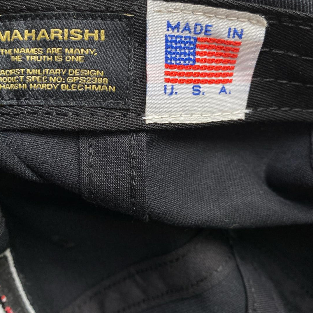 Maharishi 6 Panel Adjustable Cap Black and Red