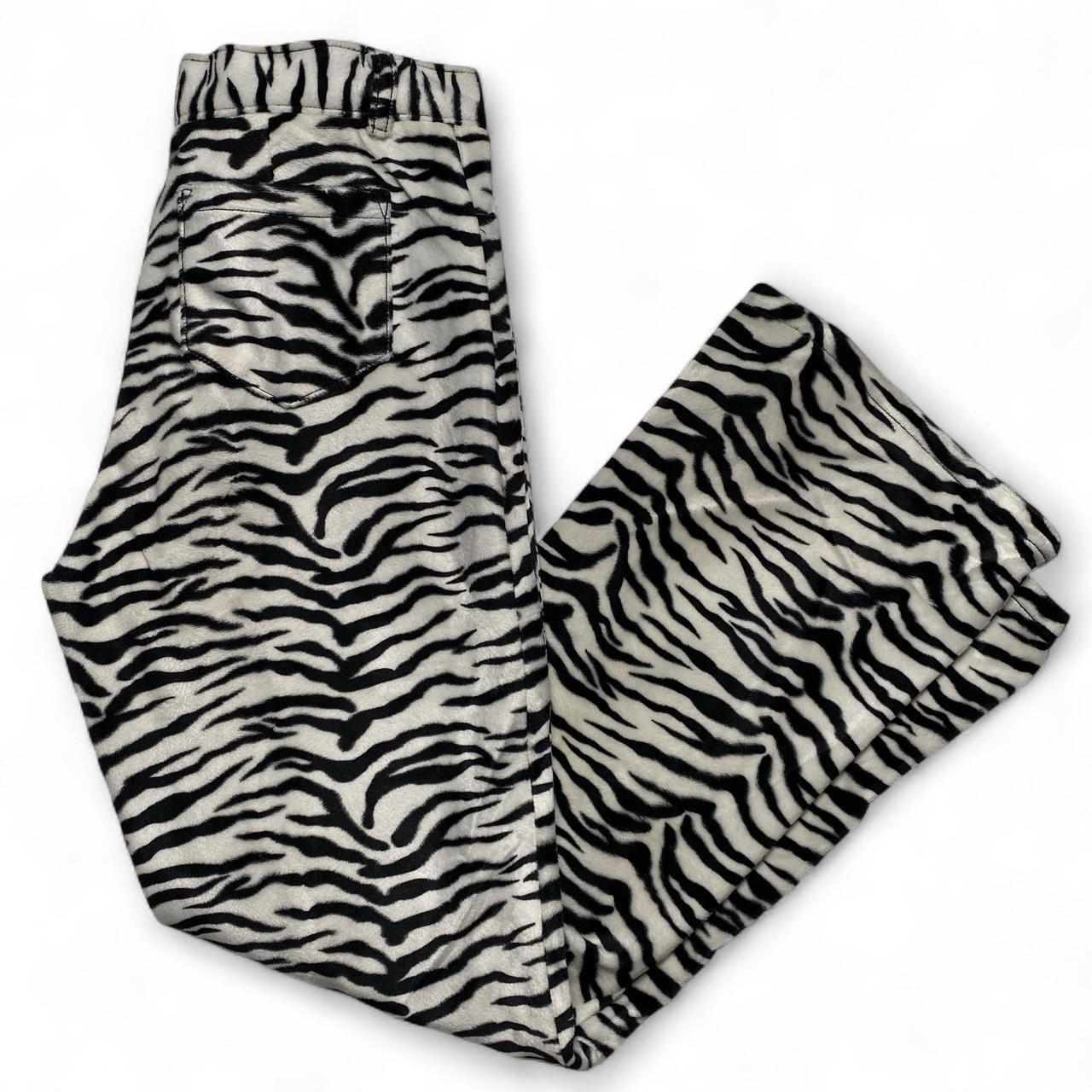Bettys Blue Vintage Zebra Felt Flared Trousers