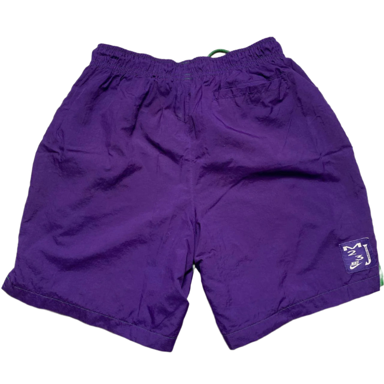 Nike Air Jordan Green and Purple Shell Nylon Shorts (M)