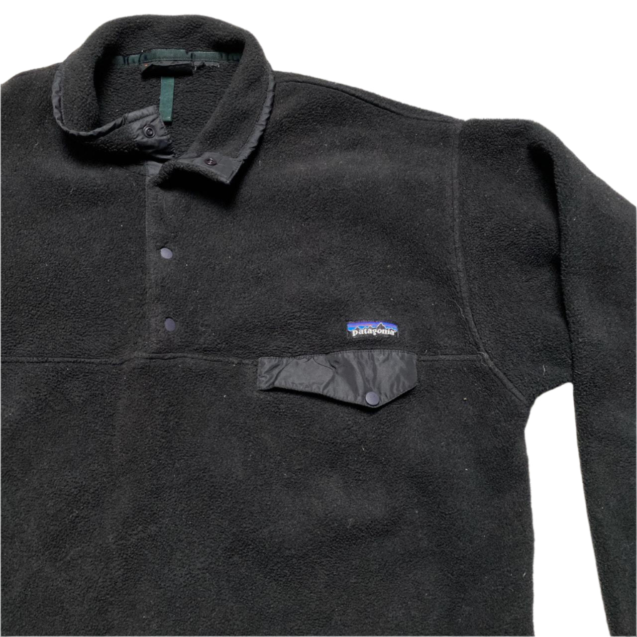 Patagonia Black Fleece Quarter Button Up Jumper (XL)