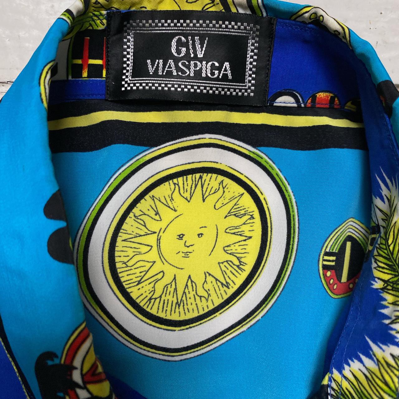 Giv Viaspiga Versace Miami Floral Cars and Women Shirt (M)