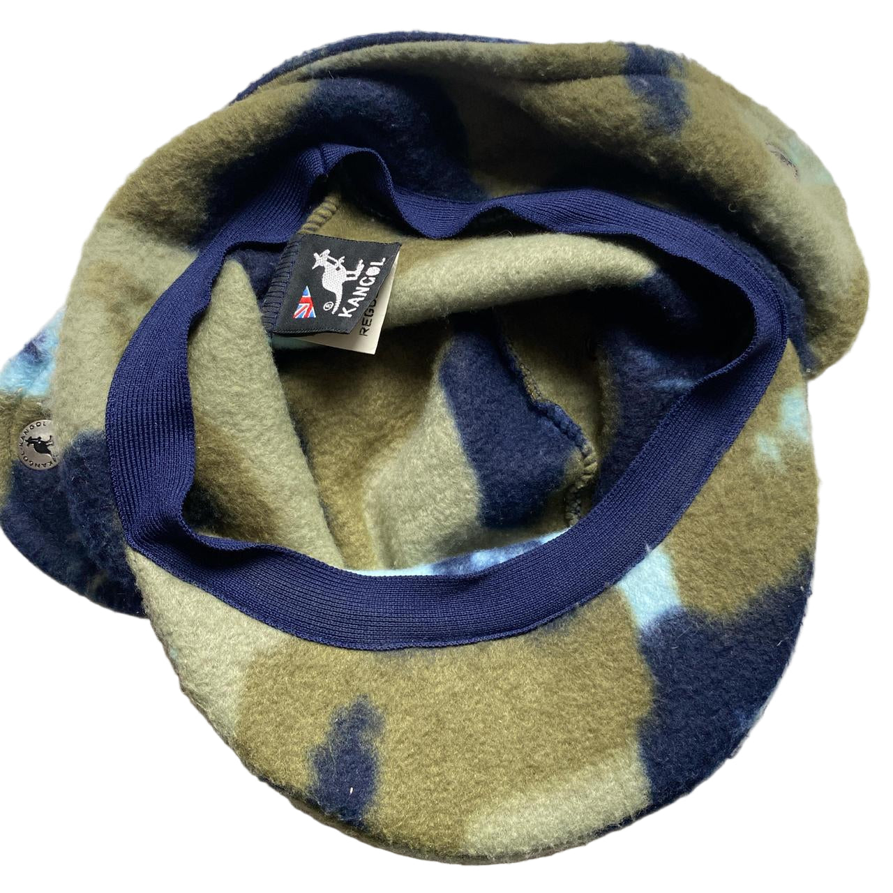 Kangol Dog Ear Fleece Hat Camouflage Green and Blue