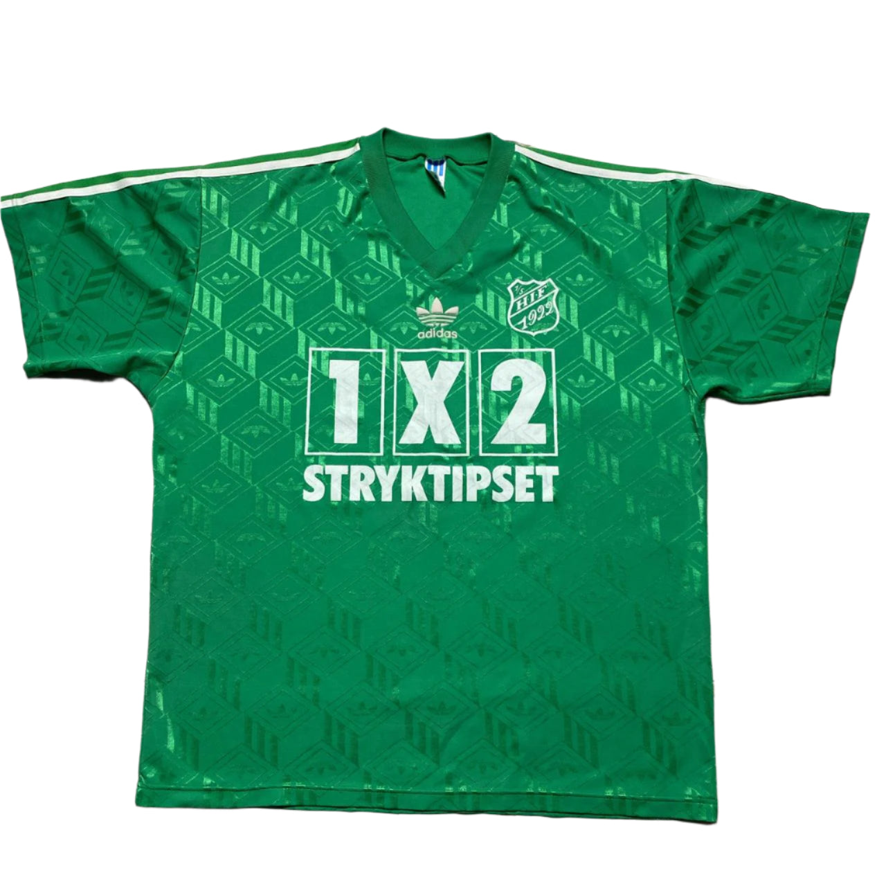 Adidas Sweden Hooks Idrottsforening 80’s Green and White Football Jersey (XL)