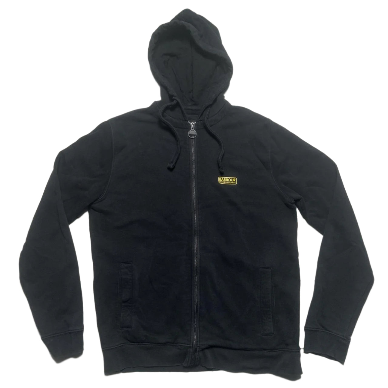 Barbour Black and Yellow Hoodie (S)