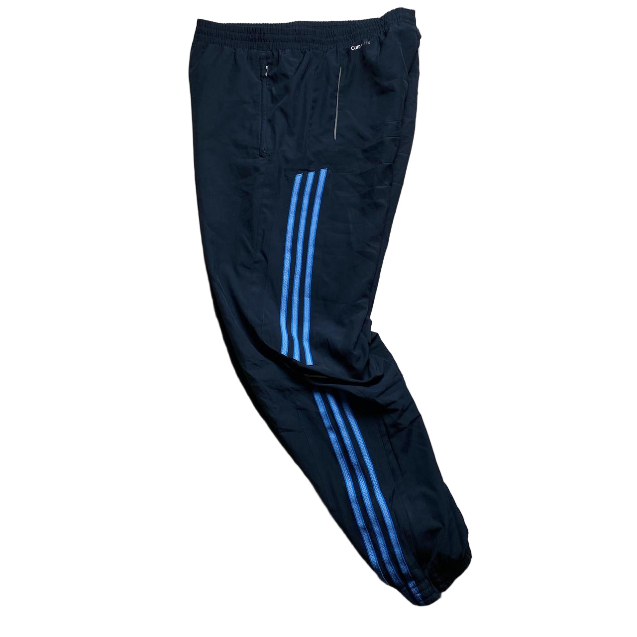 Adidas Baggy Navy and Blue Trackpant Shell Bottoms (S)